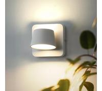 Pasoar 6W LED Interno Moderno Bianco Caldo Scala Hoas Illuminazione IP44 Lampade da Ingresso per Soggiorno Camera da letto Ingresso Lampada Da Parete Alluminio Bianco con 350 ° Pannello Girevole