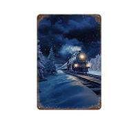 PASOFENE Polar ExpressWall Decor Art Metal Tin Poster Modern Bar Decorations30x20cm