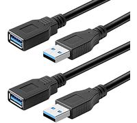 Pasow - Cavo di prolunga USB 3.0 SuperSpeed tipo A maschio a femmina, confezione da 2