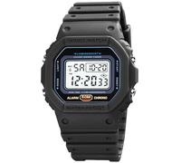 PASOY Orologi di moda per gli uomini e le donne unisex estate retroilluminazione digitale casual impermeabile sport all'aperto nuoto colorato gomma orologio Reloj, nero, Casual