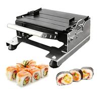 PASPRT Macchina Manuale Per Sushi Ad Alta Efficienza, Con Rullo In Acciaio Inox 304 Che Permette Di Preparare 3-5 Rotoli Al Minuto Grazie a Tre Stampi Di Diverse Larghezze.
