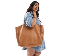 PASQ - Maxi borsa extra larga oversize color cuoio-Marrone No Size