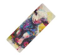 Pasqua Agnello stampato yoga stuoie alla rinfusa per la palestra di casa, gomma naturale antiscivolo, con borsa tapete para ejercicio 180x66 cm