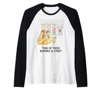 Pasqua Bunny Ladro Cioccolato Divertente Pasqua Maglia con Maniche Raglan