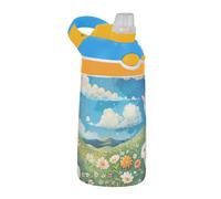 Pasqua Carino Erba Bunny Bottiglia di Acqua Bambini con Paglia di Silicone Leggero Tritan Bottiglia di Acqua di Plastica per La Scuola Ragazzi Ragazze termo de agua Fria