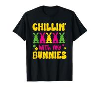 Pasqua Chillin con My Bunny Pasqua Day Design divertente primavera Maglietta