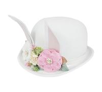 Pasqua Easter Bunny - Cappello Da Bowling Bunny Con Fiori, Elegante Accessorio Di Gioco Di Ruolo | Tomba Di Carnevale Morbido Per Uomini Donne, Copricapo Festa, Divertimento Festival, Vest