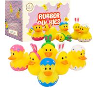 Pasqua in gomma giocattolo con il coniglietto Duckies Rabbit Duckies for Kids Easter Eggs Bath Birthday Gifts Baby Shoers Summer Beach and Pool Activ