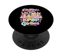 Pasqua Kpop Musica Chillin Con Il Mio K-pop Ragazze Donne Ragazze PopSockets PopGrip Adesivo