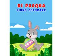 Pasqua libro da colorare per bambini: uovo di Pasqua, coniglio, polli to colorare