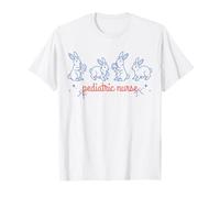 Pasqua Pediatrica Infermiera Coniglio Coniglio Doodle PEDS PICU NICU Maglietta