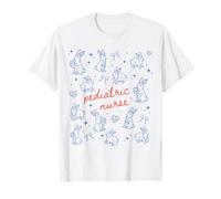 Pasqua Pediatrica Infermiera Coniglio Coniglio Doodle PEDS PICU NICU Maglietta