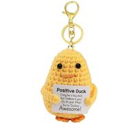 Pasqua Pocket Hug Positive Anatra, Creativa lana lavorata a maglia, bambola d'anatra, regalo per donne, portafortuna, regalo per un regalo di buon miglioramento, piccolo regalo per la fidanzata