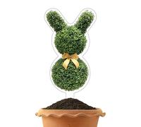 pasquali per cortile - Pali in acrilico 2D a forma di coniglio, ornamento grafico a forma di coniglio, design trasparente, facile inserto per terreno, portico interno festivo per esterni, prato