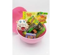 Pasqualone Bambini Rosa con 5 Sorprese Garantite - Peluche Coniglio Trudi 15 cm + Cuccioli Cerca Amici Giungla (Bustine + Capanna) | Uovo Pasqua Senza Cioccolato 40x30 cm | Regalo Bambina 3-6 Anni
