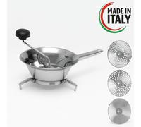 Passa Verdure Acciaio inox 18/10 3 Dischi Intercambiabili 20cm Made in italy