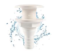 Passacaschi per Barche - Scarico per Ponte Marino | Uscita in per Pompa di | Accessorio Idraulico ABS per Yacht e Kayak, Scarico Diritto del Suolo, previene trabocchi