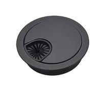 passacavi, 10 pezzi Copriforo for cavi da scrivania for computer, 50 mm, 60, 80, passacavo in metallo for, tavolo, copriforo for, parti di ferramenta for la casa(Black,53MM)