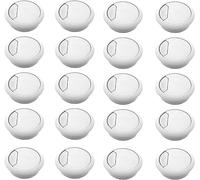 passacavi, 20 pezzi da 2 pollici, passacavi for scrivania, copriforo for organizzatore di cavi for PC ufficio, copricavo in plastica(White)