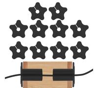 Passacavi da Parete | 10 Pezzi Passacavo in Silicone per Fori Murari,Passaggio Cavi a Forma di Stella - Intrattenimento Mediale