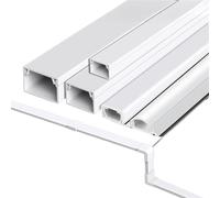 Passacavi da pavimento Kit for canalina for copertura del cavo TV for montaggio a parete nascosto for for da 50 cm Cavo for canale Sistema di occultamento Fili for spegnicavo(30mmx15mmx50cm,2pcs)