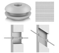 Passacavi in gomma elastica per pali in metallo da 1/8 e 5/32, per recinzioni esterne, resistenti alle intemperie (200 pezzi)