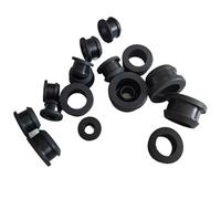 Passacavi in gomma siliconica da 10 pezzi - Tappi a scatto for la protezione dei cavi - Dimensioni da 4,5 mm a 50,6 mm - Nero(20mm(e 16))