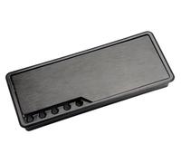 passacavi, Passacavo da scrivania in lega, scatola rettangolare con passacavo e clip for cavi, copriforo for presa tavolo, ferramenta for mobili ufficio(Black)