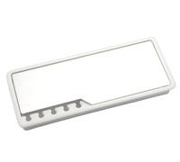 passacavi, Passacavo da scrivania in lega, scatola rettangolare con passacavo e clip for cavi, copriforo for presa tavolo, ferramenta for mobili ufficio(White)