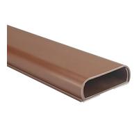 Passacavi Pavimento da 100 Cm, Canalina Passacavi Calpestabile Ad Alta Capacità, Canaline in Pvc Rigido, Nascondere I Cavi di Prolunga, Vano per Cavi 4,8 * 1,6 cm(Brown)
