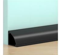 Passacavi Pavimento da 100 Cm, Canalina Passacavi Calpestabile Autoadesiva, Gestione Cavi per Casa, Ufficio o Ambienti Esterni, Previene Gli Inciampi(Black,3 * 3cm/1.2 * 1.2in)