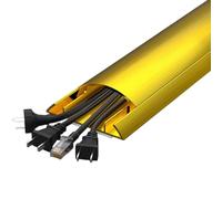 Passacavi Pavimento da 100 Cm, Canalina Passacavi Calpestabile Autoadesivo, Nasconde I Cavi di Prolunga, Previene Gli Inciampi, Gestione Dei Cavi per Casa/Ufficio(Gold,4.7 * 1.3cm/1.9 * 0.51in)