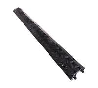 Passacavi Pavimento per Protezione Cavo Elettrico, Canaline Passacavo Carrabili Tubi a Pavimento 1 Canale Rampa Passacavo Modulare a Pavimento Adatto per Veicoli(Color:Black)