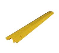 Passacavi Pavimento per Protezione Cavo Elettrico, Canaline Passacavo Carrabili Tubi a Pavimento 1 Canale Rampa Passacavo Modulare a Pavimento Adatto per Veicoli(Color:Yellow)