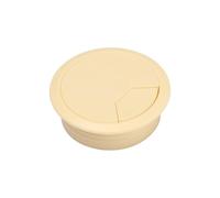 Passacavi rotondo in plastica per scrivania di PC, copertura per fori e organizer per la gestione dei cavi da tavolo (beige, 60 mm)