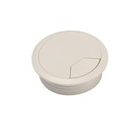 Passacavi rotondo in plastica per scrivania di PC, copertura per tenere in ordine i fili e organizer per la gestione dei cavi da tavolo (grigio, 60 mm)