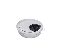 Passacavi Scrivania Coperchio del cablaggio metallo da 60 mm con la spazzola di apertura della Coperchi foro porta superficie per l'organizzatore filo 1pcs(Pearl silver)