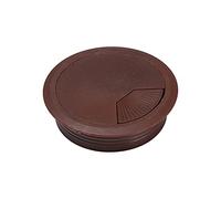 Passacavi Scrivania Metallo 1 PC Pratica tavolo da scrivania 60 / 80mm Cover for cavi in plastica Pc Computer Desk Round Wire Tidy Groommet Hardware(Dark brown,80mm)