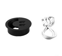 Passacavo con porte USB per scrivanie da ufficio per gestire in modo efficiente cavi e dispositivi di ricarica con un design elegante (50 mm)