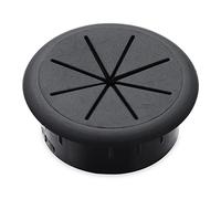 Passacavo da scrivania, 2 pezzi flessibile in silicone Copri foro for cavi Organizzatore di Passa attraverso la guarnizione rotonda Protettiva for cablaggio(Black,50mm)