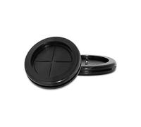 Passacavo in gomma, passacavi da scrivania, foro da 40 mm 1-9/16", diametro interno 35 mm 1-3/8", passacavi in gomma sintetica, tappi for fori rotondi su entrambi i lati, confezione da 10, nero ( Co