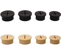 passacavo per scrivania, passacavo 20 pezzi di passacavi flessibili in silicone, in gomma(Black,25mm)