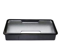 Passacavo per scrivania, Passacavo da tavolo, base di copertura for foro for cavi scrivania in plastica, passacavo rettangolare for PC, for organizzatore, ferramenta decorativa for mobili(Black)