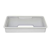 Passacavo per scrivania, Passacavo da tavolo, base di copertura for foro for cavi scrivania in plastica, passacavo rettangolare for PC, for organizzatore, ferramenta decorativa for mobili(White)