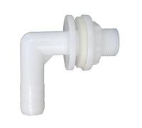 Passacavo per serbatoio, raccordo per troppopieno, angolo di sovraimpianto 3/8", filettatura 13 mm, arco a 90 gradi
