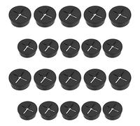Passacavo Silicone Flessibile Passacavi Occhielli Cavi ordinati per Office Home Piano di lavoro Ø 20 mm + Ø 25 mm 20 Pezzi in Totale, Nero