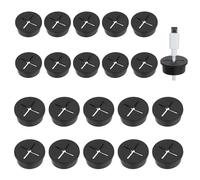 Passacavo Silicone Flessibile Passacavi Occhielli Cavi ordinati per Office Home Piano di lavoro Ø 20 mm + Ø 25 mm 20 Pezzi in Totale, Nero