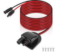 Passacavo solare per tetto, impermeabile in ABS, doppio ingresso per cavi con cavo solare da 300 cm, passacavo solare per camper, fotovoltaico camper