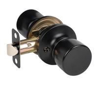 Passage Door Knob, Matte Black Door Knobs Keyless Doorknobs for Interior Doors, Hallway, Closet and More, No Locking Door Handle