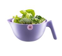 Passaggio della cucina - incollaggio di pasta in silicone | Cesto drenante per uso domestico con manico | Ciotola di collanti per colino di frutta | Cesto drenante da cucina rotante multifunzione